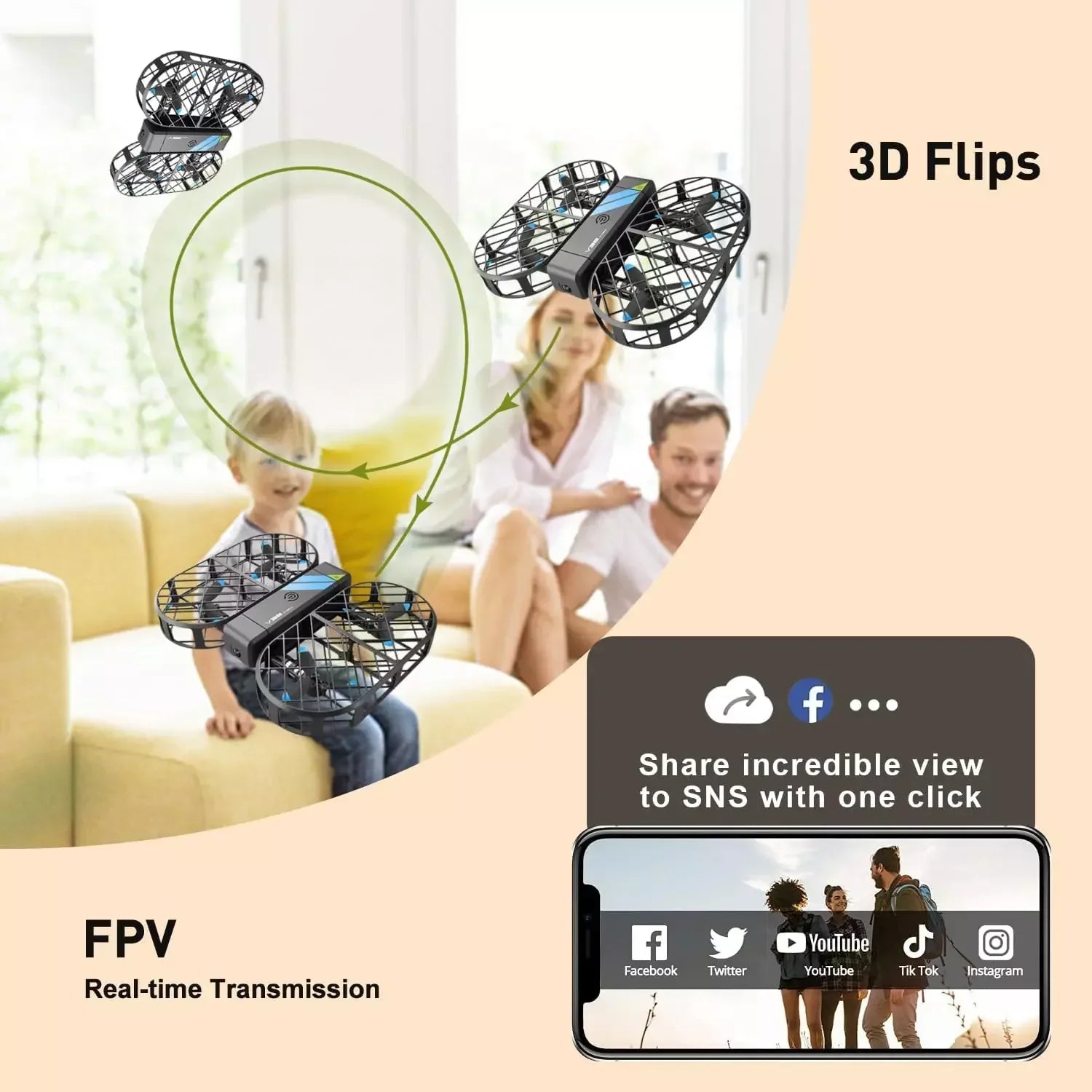 6K HD V38 Mini RC Drone