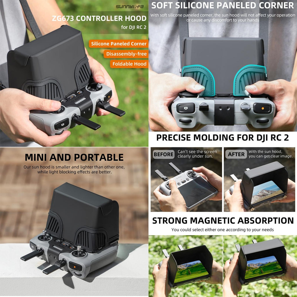 NNEIDS Remote Control Sunshade Hood Cover For Dji Rc Drones